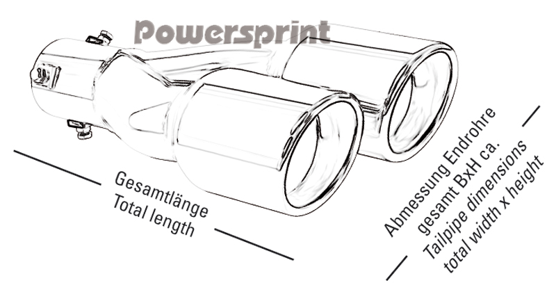 Powersprint Universal Endrohre Edelstahl poliert (999670)