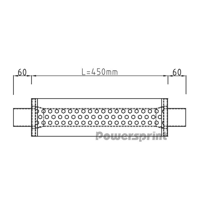 Powersprint Schalldämpfer HF-45