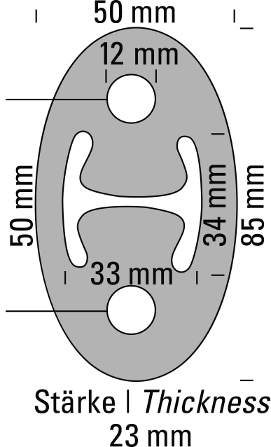 Silikon Auspuffgummi verstärkt 