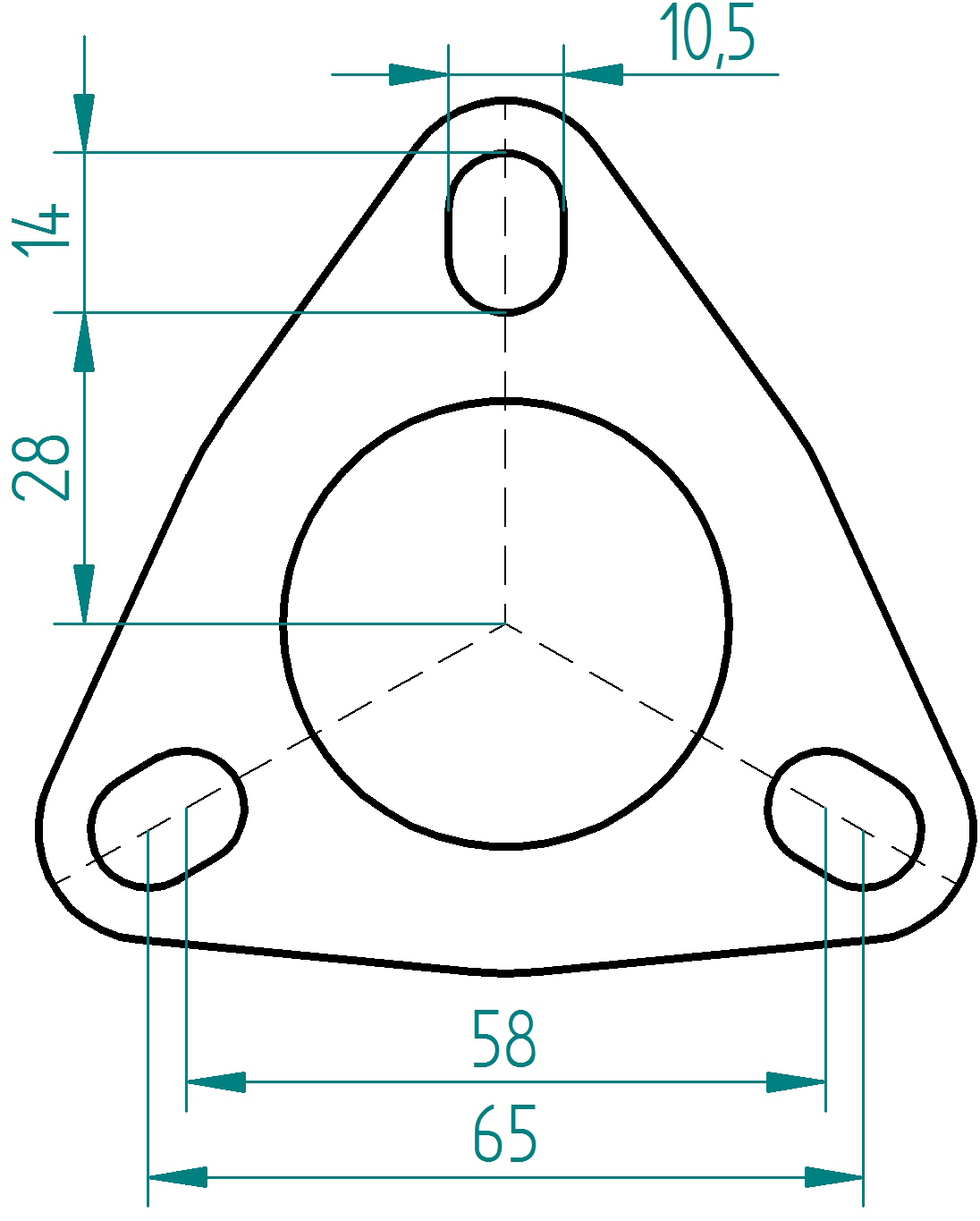 2 Loch Auspuff Flansch mit 63,5 mm durchmesser