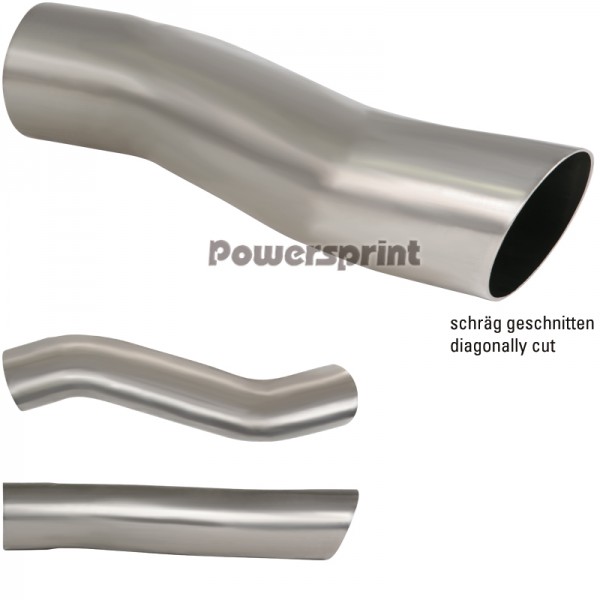 2,5" Ausgerollt Verschraubt T304 Edelstahl Auspuff Endrohr